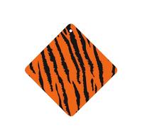 Phayah Square Car Air Fresheners Cards 6 Pcs Orange Tiger Leopard Pattern Aromatherapy Tablets Hanging Scented Card - Lavender Scent Eliminate Odor