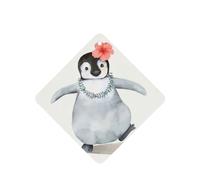 Phayah Square Car Air Fresheners Cards 6 Pcs Penguin Wearing Flowers Pattern Aromatherapy Tablets Hanging Scented Card - Lavender Scent Eliminate Odor