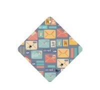 Phayah Square Car Air Fresheners Cards 6 Pcs Postal Stationery Pattern Aromatherapy Tablets Hanging Scented Card - Lavender Scent Eliminate Odor