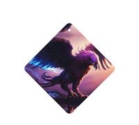Phayah Square Car Air Fresheners Cards 6 Pcs Purple Flame Griffin Pattern Auto Aromatherapy Tablets Hanging Scented Card - Lavender Scent