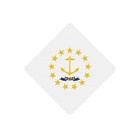 Phayah Square Car Air Fresheners Cards 6 Pcs Rhode Island State Flag Pattern Auto Aromatherapy Tablets Hanging Scented Card - Lavender Scent