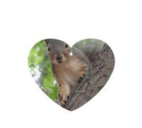 Phayah Squirrel In The Tree Pattern Lavender Scent Car Air Freshener Heart Shape Card Hanging Hanging Scented Card 6 Pcs For Cars Closet Drawer Eliminate