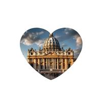 Phayah St Peter'S Basilica Pattern Lavender Scent Car Aroma Heart Shape Hanging Fragrance Tablet Car Interior Fragrance Freshener 4p