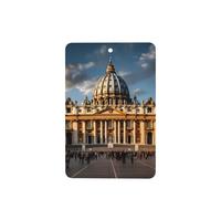 Phayah St Peter'S Basilica Pattern Lavender Scent Car Aroma Rectangle Hanging Fragrance Tablet Car Interior Fragrance Freshener 6p
