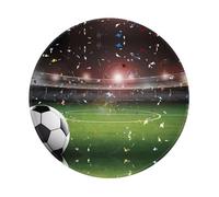 PHAYAH Stadium Football Arena Sports Pattern Round Gaming Mouse Pad 7.9x7.9 In With Seamed Edges Foldable Desktop Mouse Pad, Laptop Mouse Pad
