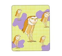 PHAYAH Standing Owl Pattern Mouse Pad with Anti-Fray Stitching with Non-Slip Rubber Base, Gaming Mouse Mat for Laptop, Office & Home 8.3 X 10.3 in