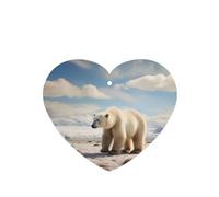 Phayah Standing Polar Bear. Pattern Lavender Scent Car Aroma Heart Shape Hanging Fragrance Tablet Car Interior Fragrance Freshener 6p