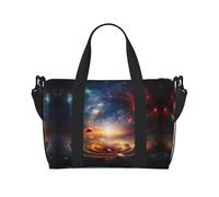 Phayah Star Planet Travel Duffel Bag,Sports Tote Gym Bag,Shoulder Weekender Overnight Bag for Women
