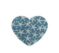 Phayah Starfish Coastal Wool Pattern Lavender Scent Car Air Freshener Heart Shape Card Hanging Hanging Scented Card 6 Pcs For Cars Closet Drawer Eliminate