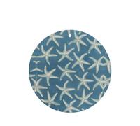 Phayah Starfish Coastal Wool Pattern Lavender Scent Car Air Freshener Round Shape Card Hanging Hanging Scented Card 4 Pcs For Cars Closet Drawer Eliminate