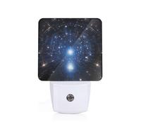 PHAYAH Starry Sky Pattern Night Light Plug-in Led Auto Sensor Night Lamp Dusk-to-Dawn Lamp for Nursery Children Stairs Corridors