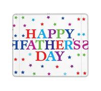 Phayah Stars and Happy Fathers Day Pattern Mouse Pad with Anti-Fray Stitching with Non-Slip Rubber Base, Gaming Mouse Mat for Laptop, Office & Home 10 X 12 Inch