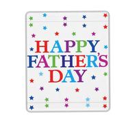 Phayah Stars and Happy Fathers Day Pattern Mouse Pad with Anti-Fray Stitching with Non-Slip Rubber Base, Gaming Mouse Mat for Laptop, Office & Home 7 X 8.6 in