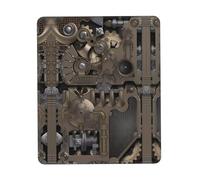 Phayah Steampunk Mechanical Gears Pattern Mouse Pad Waterproof Surface & Non-Slip Rubber Base with Stitched Edges Gaming Mouse Mat for Laptop 10 X 12 Inch