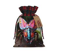 PHAYAH Strange Insects Pattern Drawstring Christmas Bags Xmas Gift Bags Xmas Candy Bags Treat Pouch Bags Party Favor Bags Small