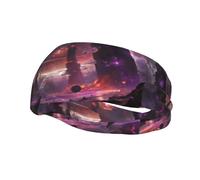 Phayah Strange Planet Space Pattern Women Men Athletic Sweatbands Hair Bands For Yoga Running Moisture Elastic Sweat Wicking Head Band
