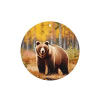 Phayah Strong Brown Bear Pattern Lavender Scent Car Air Freshener Round Shape Card Hanging Hanging Scented Card 4 Pcs For Cars Closet Drawer