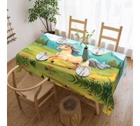 PHAYAH Sturdy Horse Pattern Rectangle Laciness Tablecloth 54 X 72 in Party Table Cover with for Restaurant, Picnic, Buffet Indoor Outdoor Dining