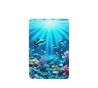Phayah Submarine Coral Rays Pattern Lavender Scent Car Air Freshener Rectangle Card Hanging Hanging Scented Card 6 Pcs For Cars Closet Drawer