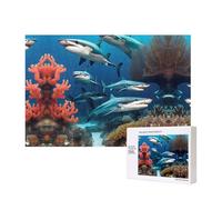 Phayah Submarine Shark Coral Puzzles For Adults 300 Pieces For Home Decor Children'S Intelligence Development Toys 15.7 X 11"