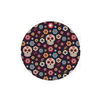 Phayah Sugar Skulls Pattern Lavender Scent Car Air Freshener Round Shape Card Hanging Hanging Scented Card 6 Pcs For Cars Closet Shoe