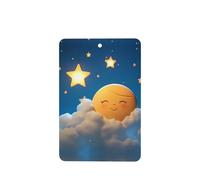 Phayah Sun Little Star Pattern Lavender Scent Car Air Freshener Rectangle Card Hanging Hanging Scented Card 6 Pcs For Cars Closet Drawer Eliminate