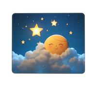 Phayah Sun Little Star Pattern Mouse Pads, Portable Wireless Mouse Pad, Non-Slip Rubber Base Laptop Mousepad Smooth Surface for Office & Travel 7 X 8.6 in