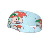 Phayah Sunflower Seeds and Mushroom Pattern Sports Headband Suitable for Running Yoga Basketball Elastic Moisture Band