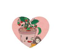 Phayah Sunflower Seeds And Strawberries Pattern Lavender Scent Car Aroma Heart Shape Hanging Fragrance Tablet Car Interior Fragrance Freshener 6p
