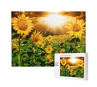 Phayah Sunflowers Under Clouds Puzzles For Adults 500 Pieces For Home Decor Intelligence Development Toys 20.4 X 15"