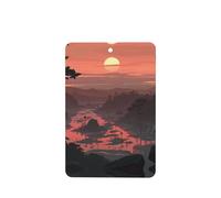 Phayah Sunrise In The Valley Pattern Lavender Scent Car Air Freshener Rectangle Card Hanging Hanging Scented Card 6 Pcs For Cars Closet Drawer