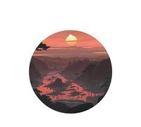 Phayah Sunrise In The Valley Pattern Lavender Scent Car Air Freshener Round Shape Card Hanging Hanging Scented Card 4 Pcs For Cars Closet Drawer
