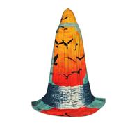PHAYAH Sunrise On The Sea Pattern Halloween Witch Witchcraft Hooded Robe Cape Christmas Hoodie Cosplay Masquerade Party Dress Gift Costume S