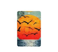 Phayah Sunrise On The Sea Pattern Lavender Scent Car Air Freshener Rectangle Card Hanging Hanging Scented Card 4 Pcs For Cars Closet Drawer Eliminate