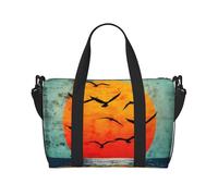 Phayah Sunrise On The Sea Travel Duffle Bag Weekender Overnight Gym Tote for Women Girls Shoulder Bag Workout Water Resistant