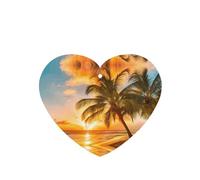 Phayah Sunset At The Beach Pattern Lavender Scent Car Air Freshener Heart Shape Card Hanging Hanging Scented Card 4 Pcs For Cars Closet Shoe