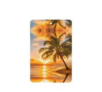 Phayah Sunset At The Beach Pattern Lavender Scent Car Air Freshener Rectangle Card Hanging Hanging Scented Card 6 Pcs For Cars Closet Shoe