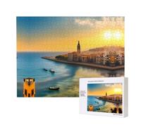 Phayah Sunset in Barcelona Puzzles for Adults 500 Pieces Children's Intelligence Development Toys 20.4 X 15in
