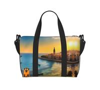 Phayah Sunset in Barcelona Travel Duffle Bag Weekender Overnight Gym Tote for Women Girls Shoulder Bag Workout Water Resistant