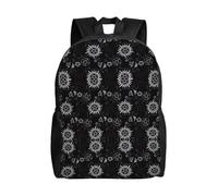 PHAYAH Supernatural Symbols Black Pattern Casual Shoulders Classical Basic Travel Backpack Travel And Outdoor Activities