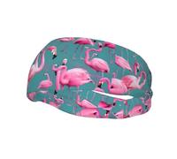 Phayah Sweatbands A Flock Of Flamingos Pattern Workout Sport Headbands Absorbing Headband Wide For Basketball Football Cycling Running Yoga