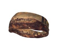 Phayah Sweatbands Deer in The Forest Pattern Workout Sport Headbands Absorbing Headband Wide for Basketball Football Cycling Running Yoga