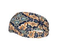 Phayah Sweatbands Infinite Loop Flower Pattern Workout Sport Headbands Absorbing Headband Wide For Basketball Football Cycling Running Yoga