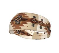 Phayah Sweatbands Native American Patterns Pattern Workout Sport Headbands Absorbing Headband Wide for Basketball Football Cycling Running Yoga