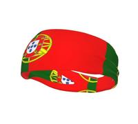 Phayah Sweatbands Portuguese Flag Pattern Workout Sport Headbands Absorbing Headband Wide For Basketball Football Cycling Running Yoga