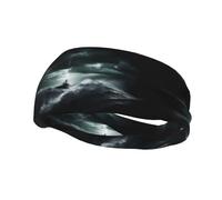 Phayah Sweatbands Ship In The Storm Pattern Workout Sport Headbands Absorbing Headband Wide For Basketball Football Cycling Running Yoga