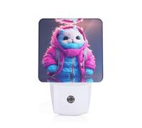 Phayah Sweet Kitten Pattern Night Light Lamp with Dusk to Dawn Sensor Led Lamp for Corridors Bedrooms Children's Rooms Stairs