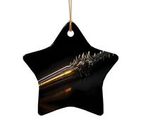 Phayah Sword Of Wonderful Soldier Pattern Ceramic Star Shape Xmas Tree Ornament New Year Home Souvenirs For Gatherings Hanging Decoration