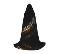 PHAYAH Sword Of Wonderful Soldier Pattern Halloween Witch Witchcraft Hooded Robe Cape Christmas Hoodie Cosplay Masquerade Party Dress Gift Costume S