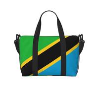 Phayah Tanzania Flag Crossbody Travel Bag Overnighter Duffel Bags Carry On Size Ideal For School Or Overnight Travel Bag